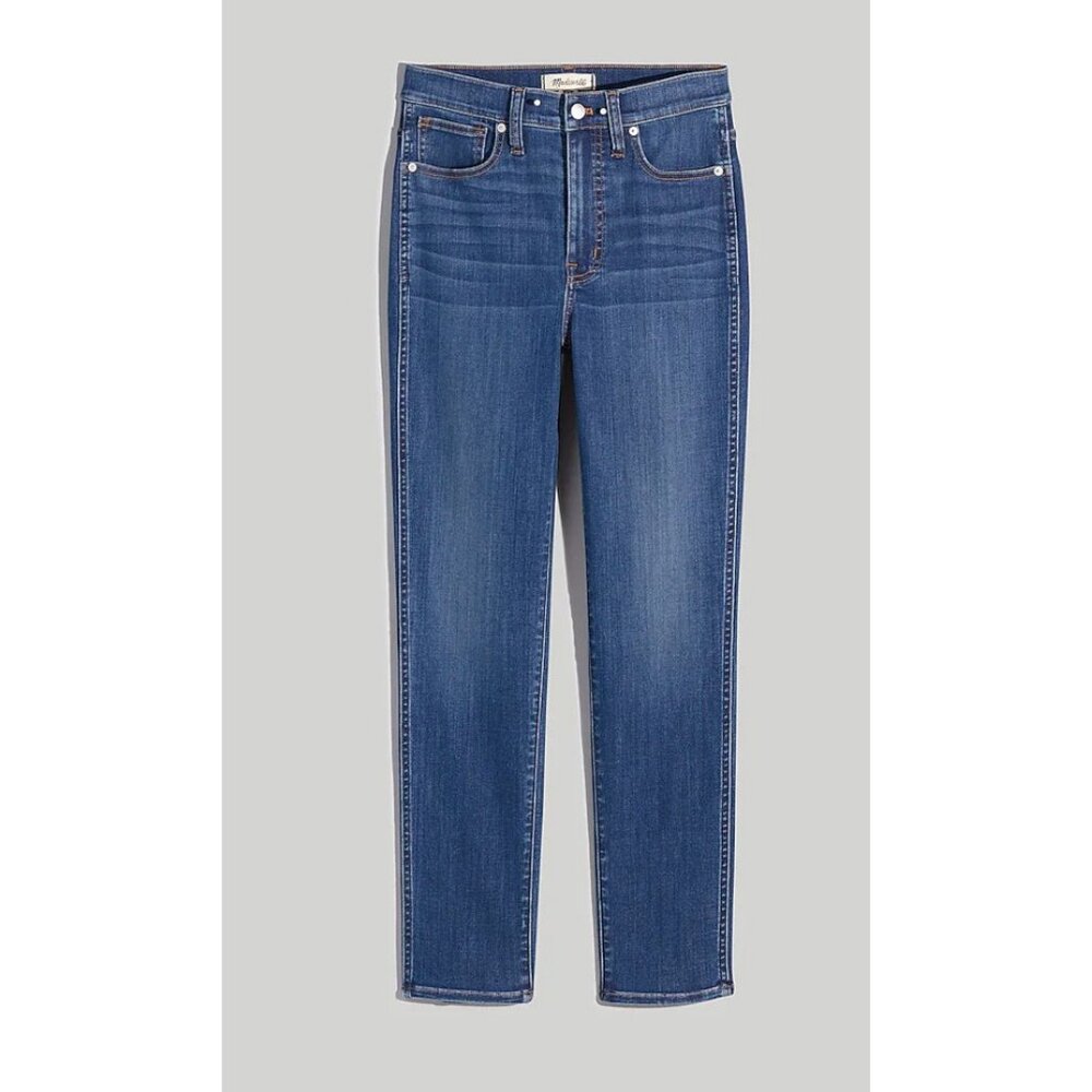 NWT Madewell Stovepipe Jeans in Medium Blue Denim